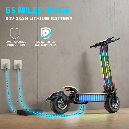 Adult Dual Motor Electric Scooter 55 MPH Long-Range