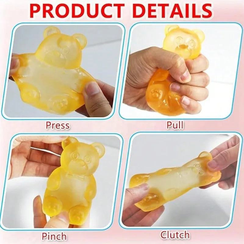 Soft Gummy Bear Fidget Toy TPR Sensory Stress Reliever