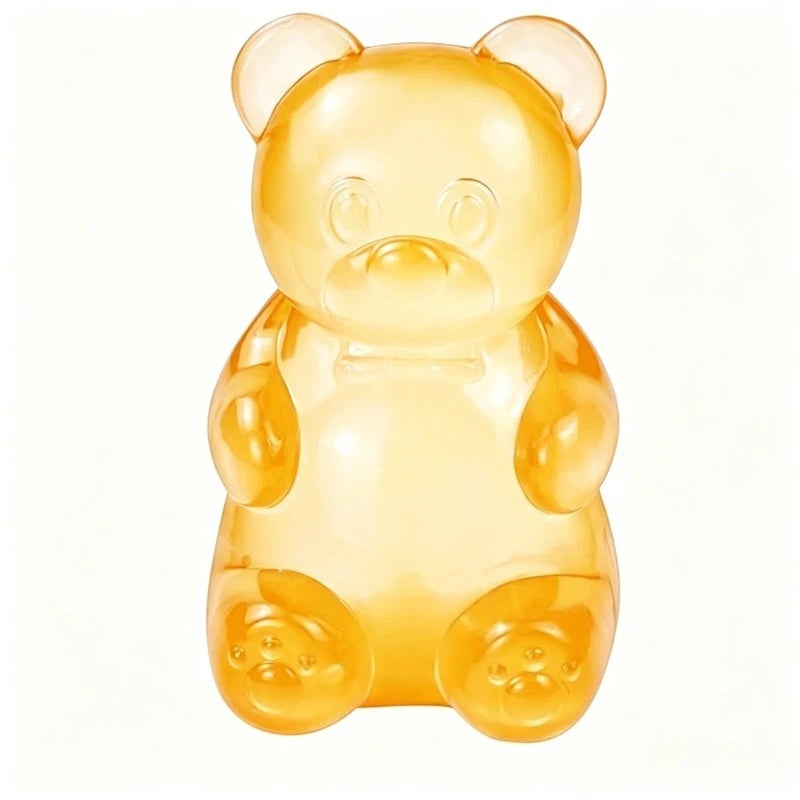 Yellow-1PC Color Soft Gummy Bear Fidget Toy TPR Sensory Stress Reliever