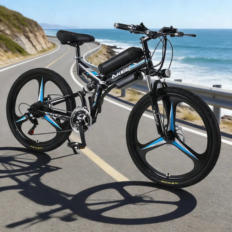 Folding 26-Inch Electric Mountain Bike – 500W Motor, 48V Battery