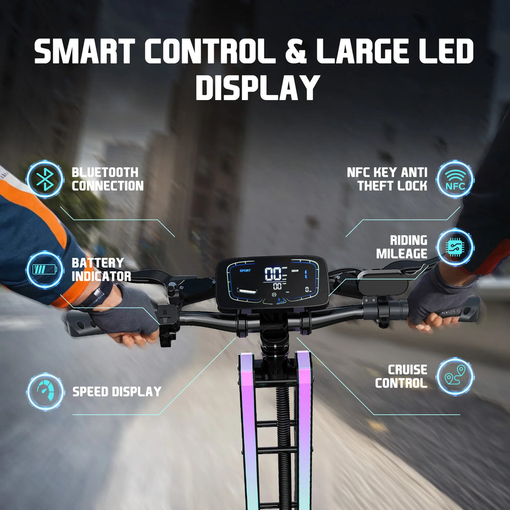 Adult Dual Motor Electric Scooter 55 MPH Long-Range