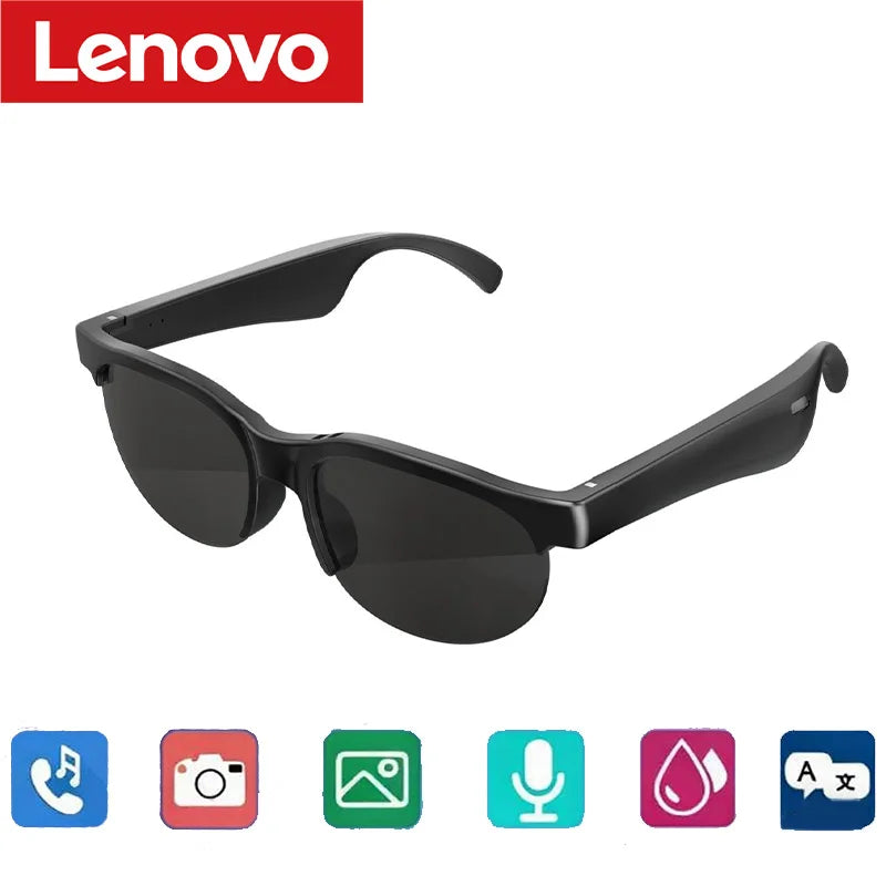Black Color Smart AI Translator Bluetooth Glasses With Music Audio