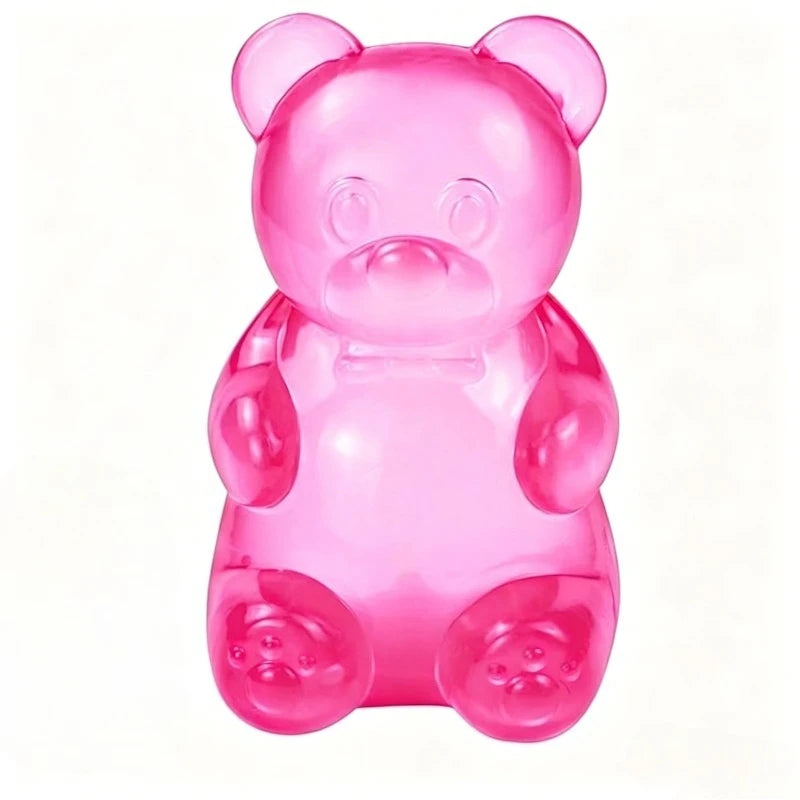 Pink-1PC Color Soft Gummy Bear Fidget Toy TPR Sensory Stress Reliever