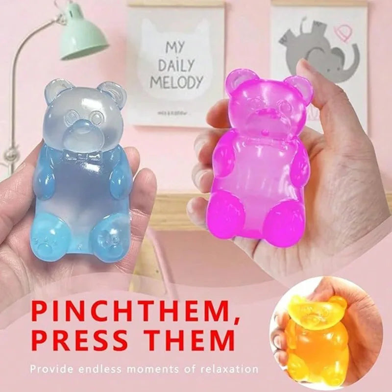 Soft Gummy Bear Fidget Toy TPR Sensory Stress Reliever